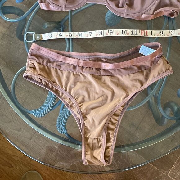 Silky Bronze Bra and panty Set size large. See measurements in photos nwot - Picture 7 of 13